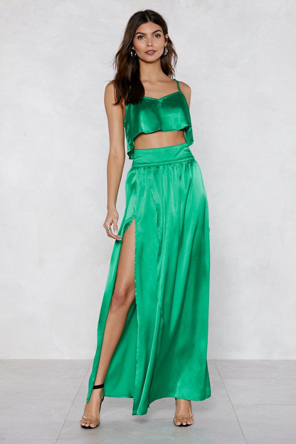 matching maxi skirt and top