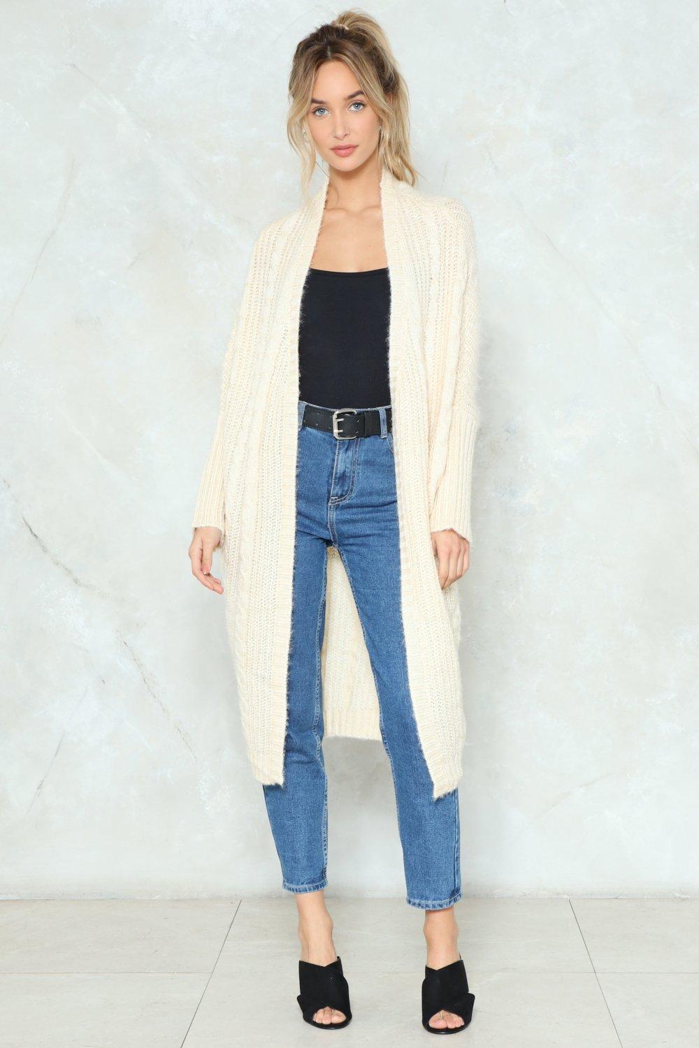 cream oversized cardigan