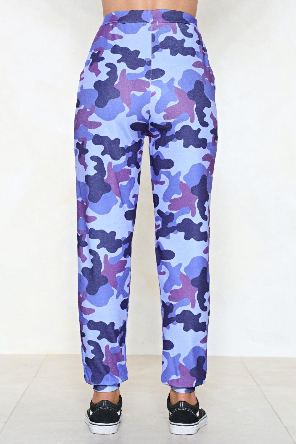 purple camo joggers