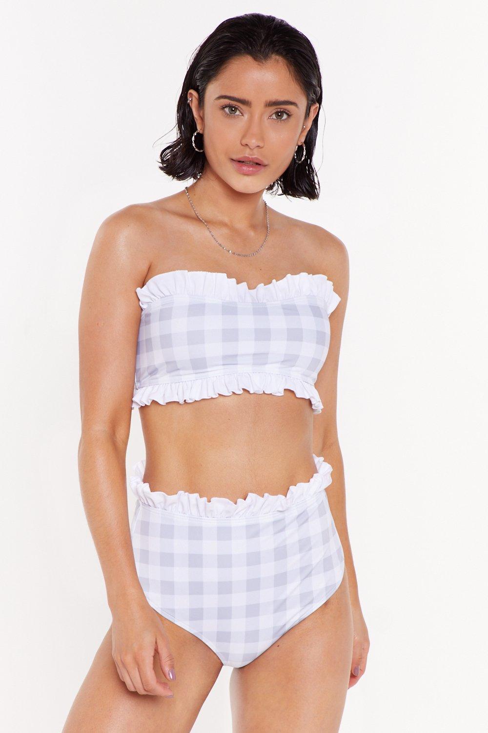 gingham bikini set