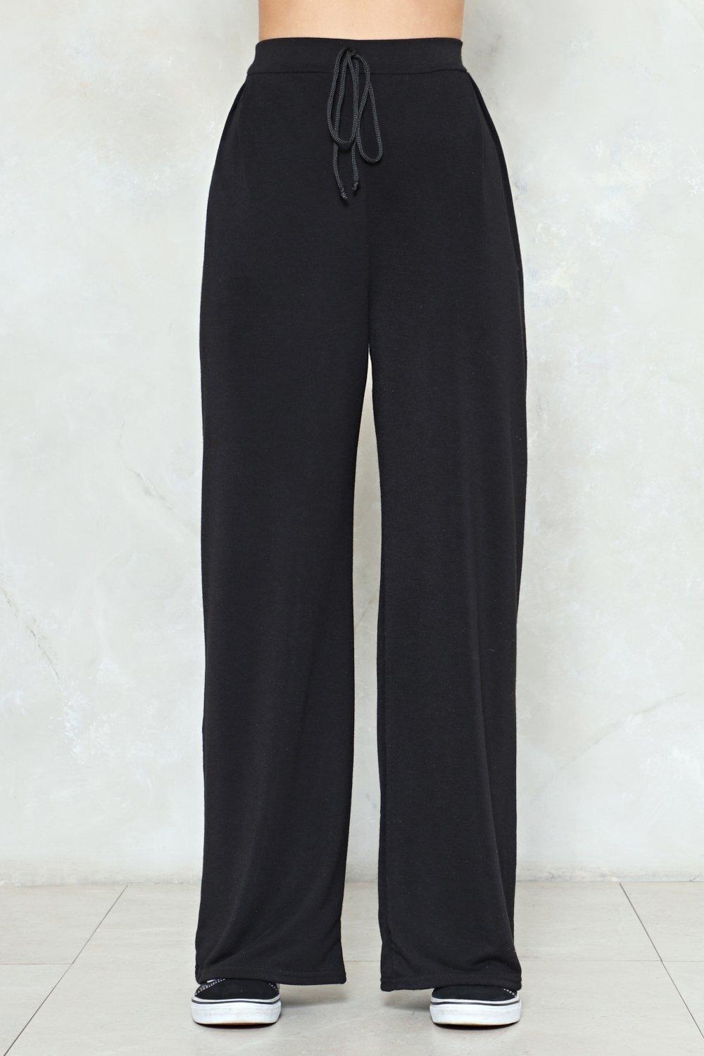 wide leg tracksuit bottoms