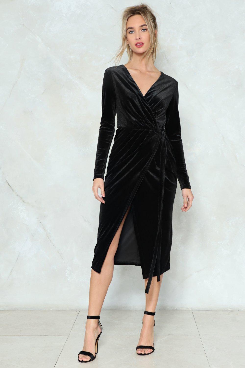 nasty gal velvet dress