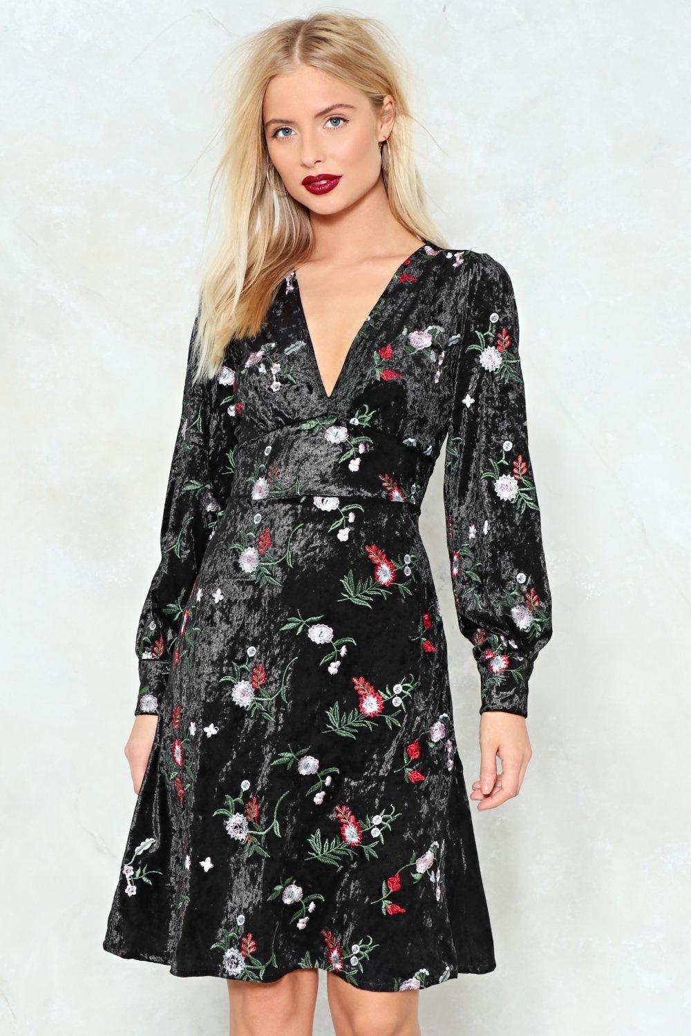 nasty gal velvet dress