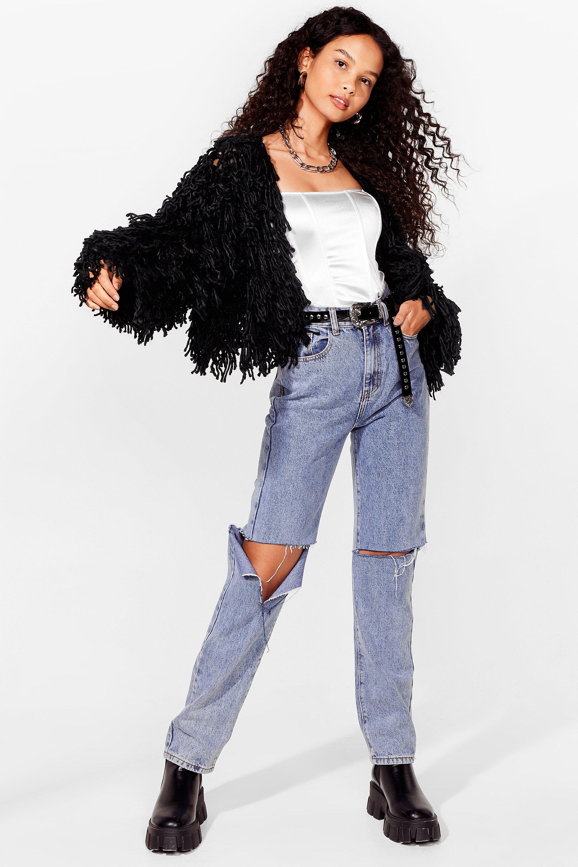 plt shaggy cardigan