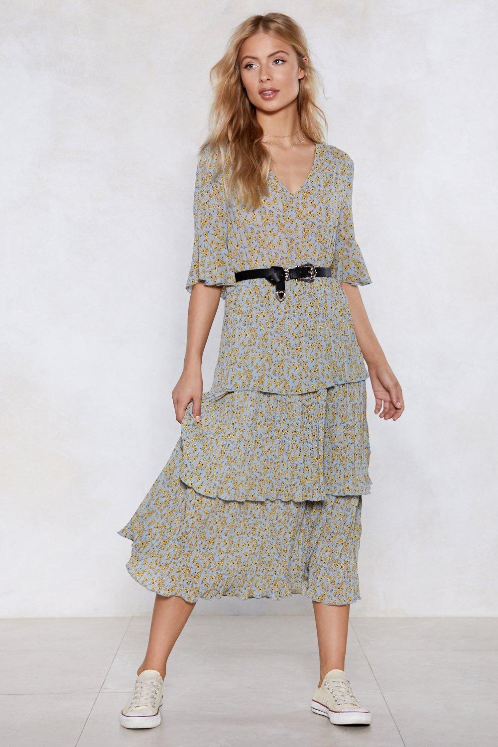 spring ruffle dress