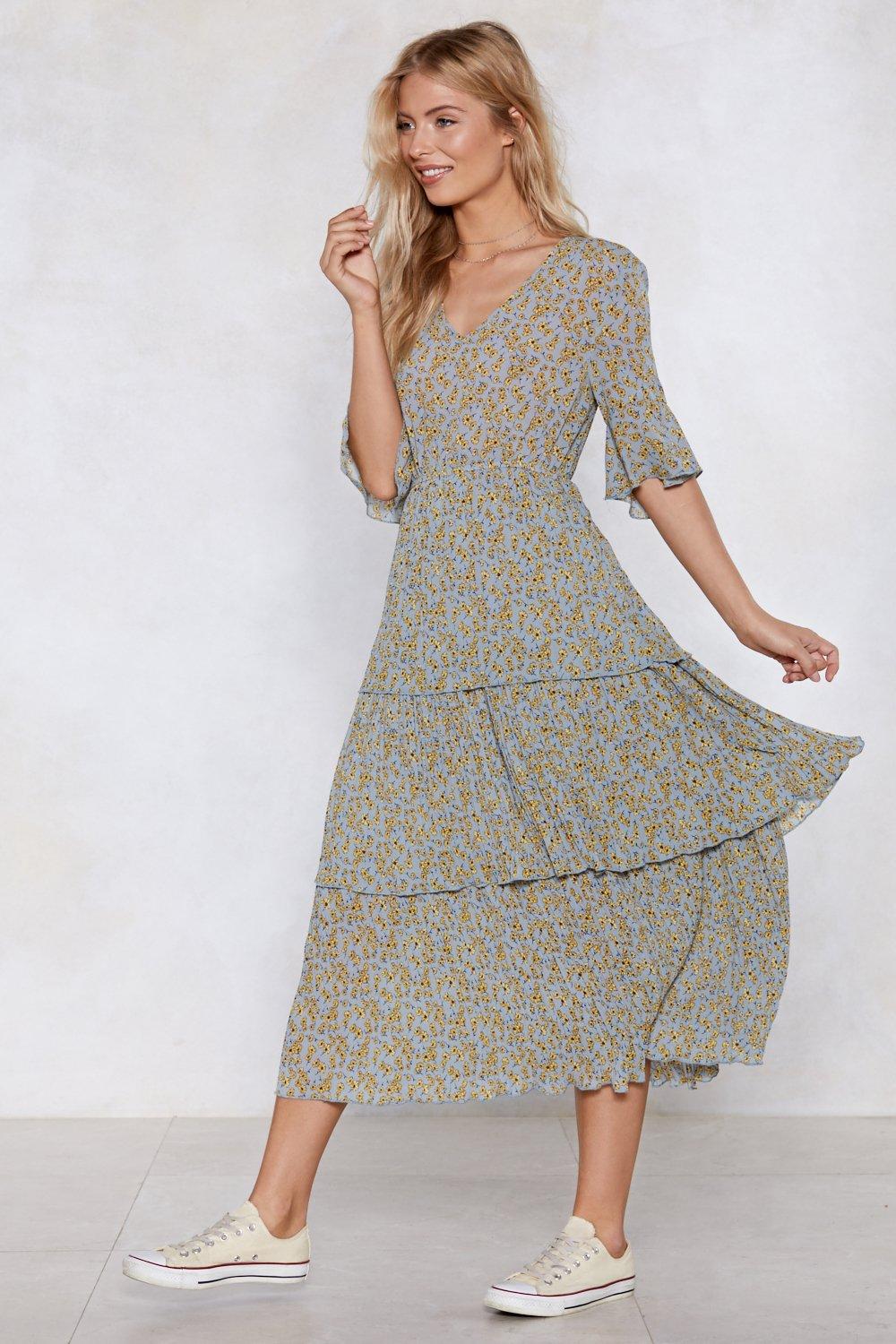 spring ruffle dress