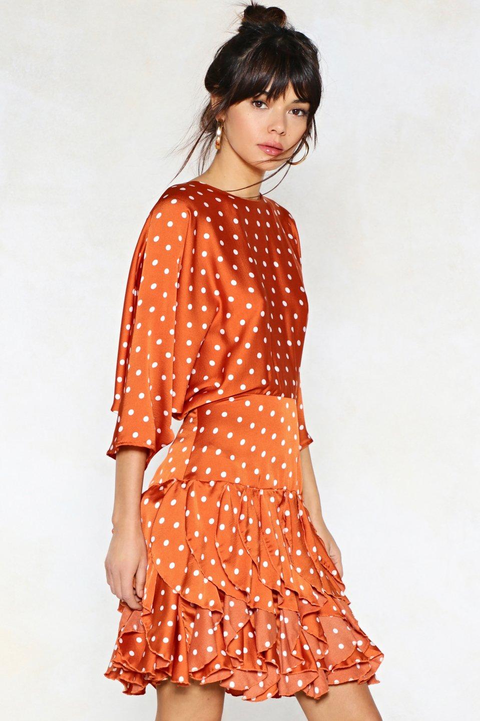 nasty gal orange dress