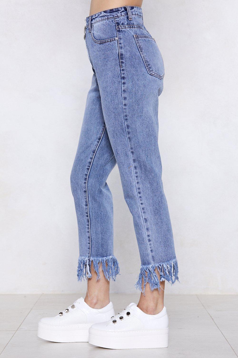 frayed jeans