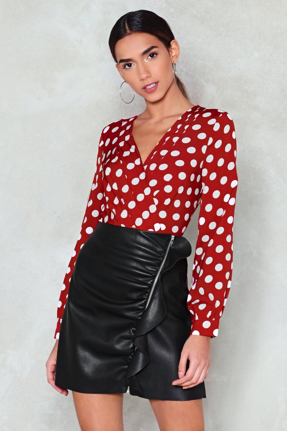 Spot To Worry Polka Dot Bodysuit Shop Clothes At Nasty Gal