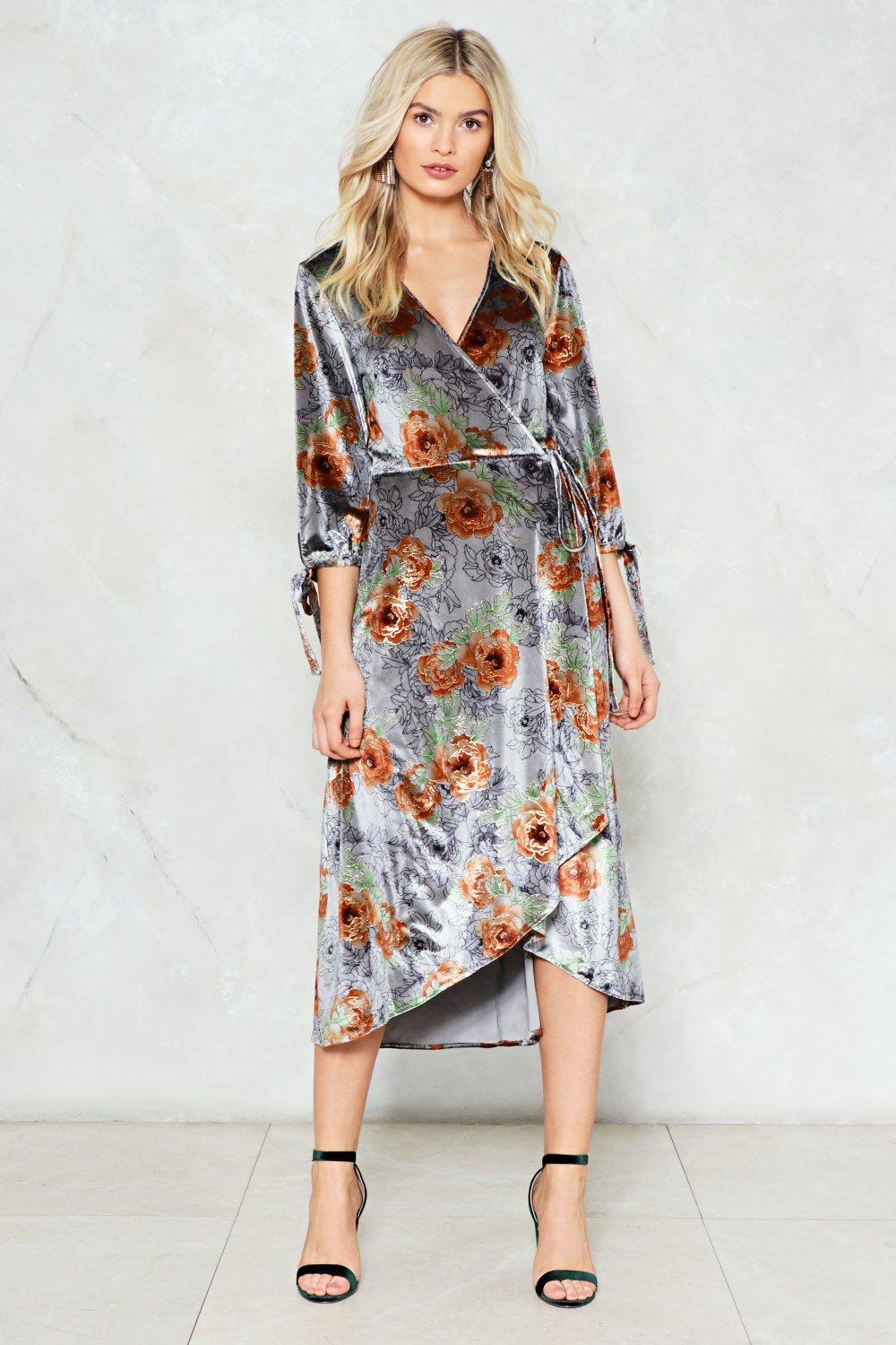 velvet wrap dresses