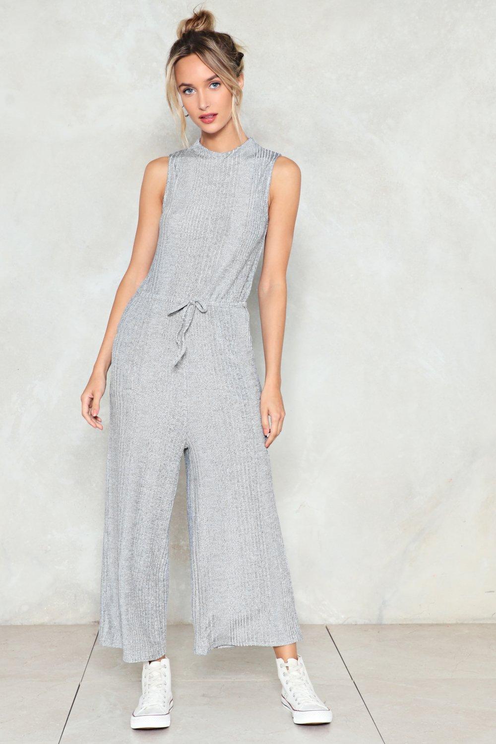 grey culotte jumpsuit