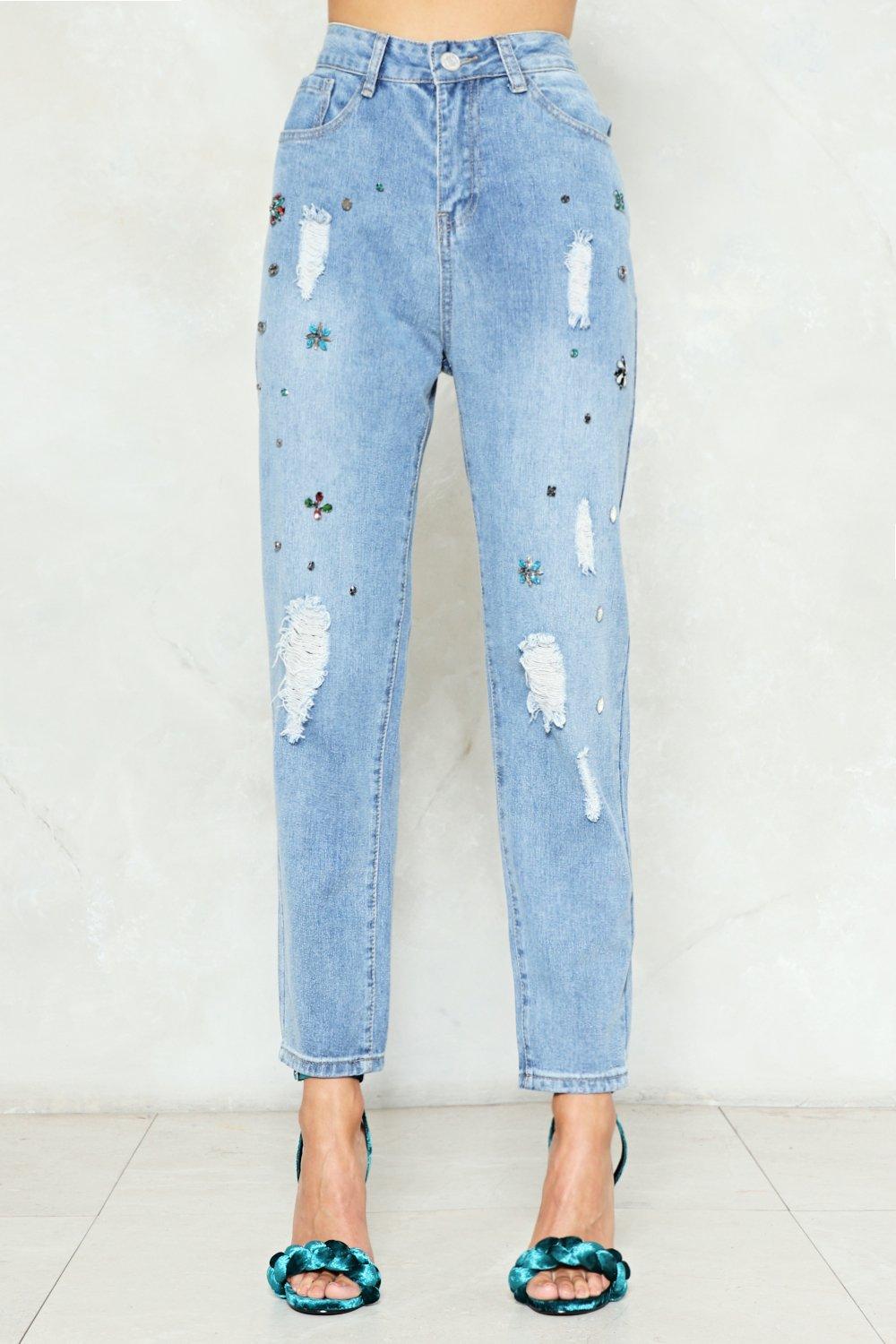 embellished jeans cheap