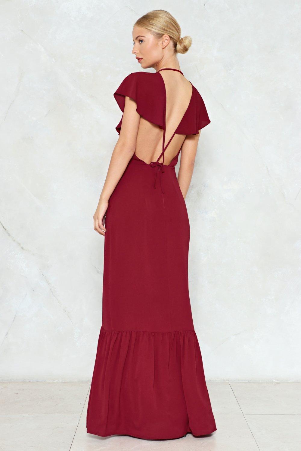 nasty gal burgundy dress