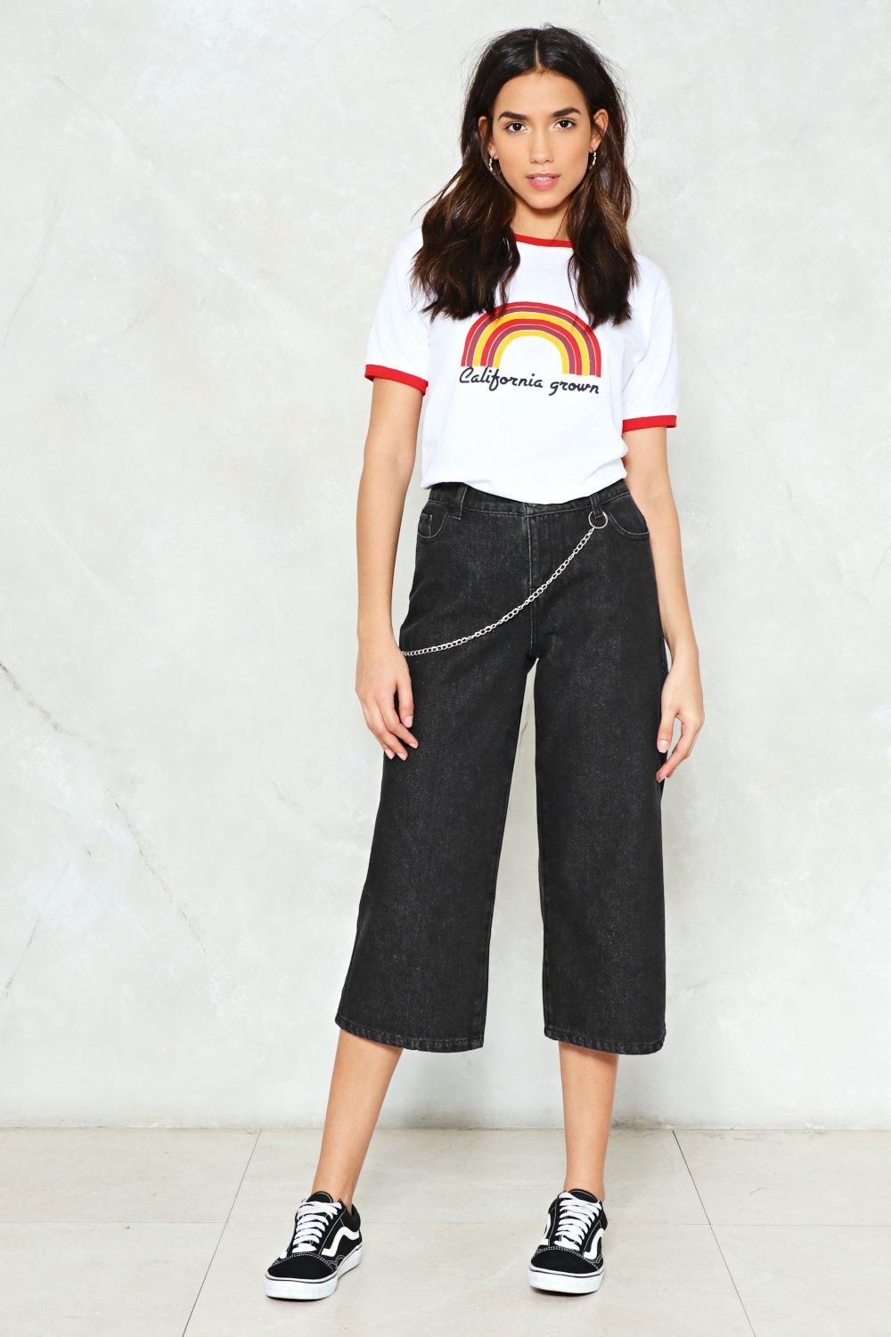 black culotte jeans