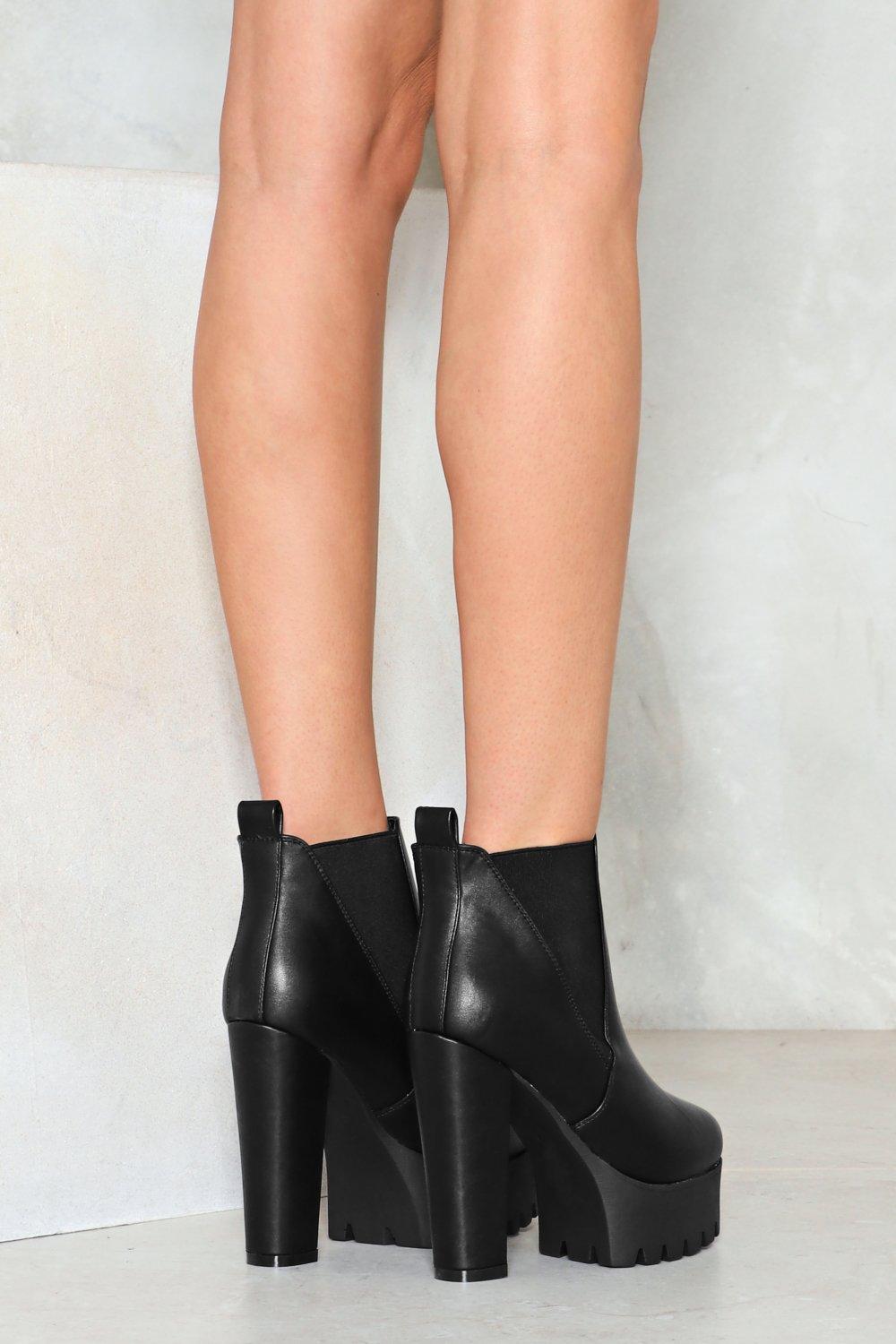 planet rock faux leather ankle boot