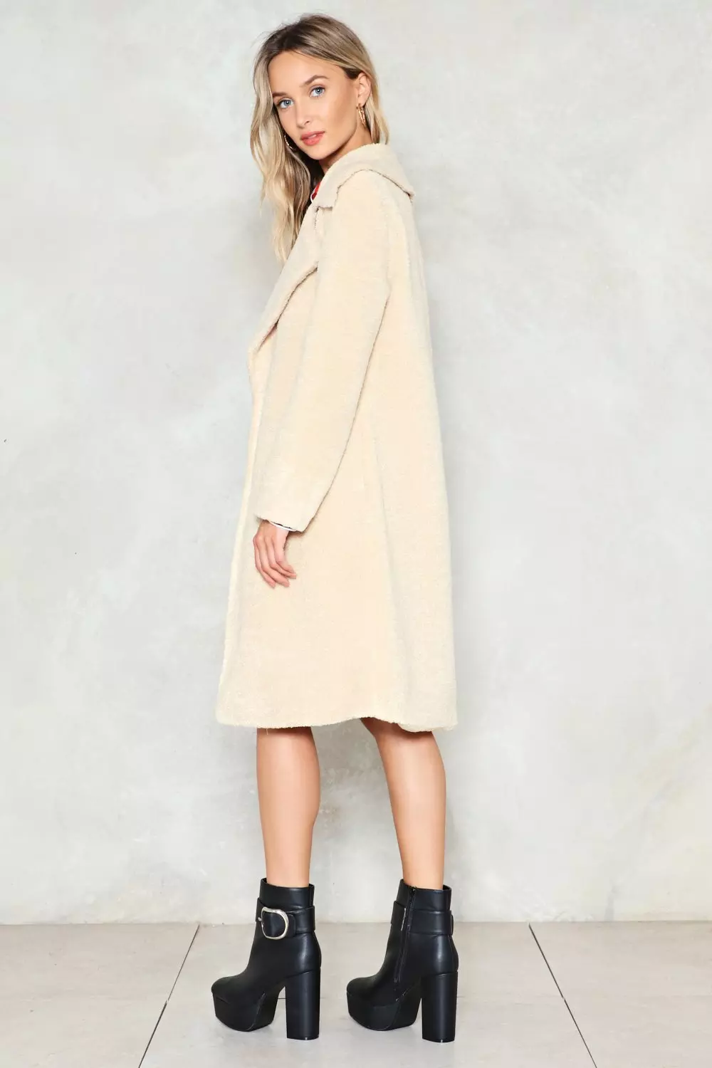 Ready Teddy Go Longline Coat Nasty Gal