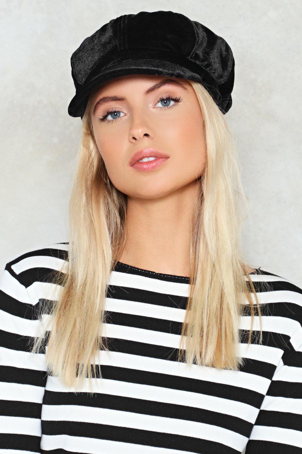 velvet newsboy cap