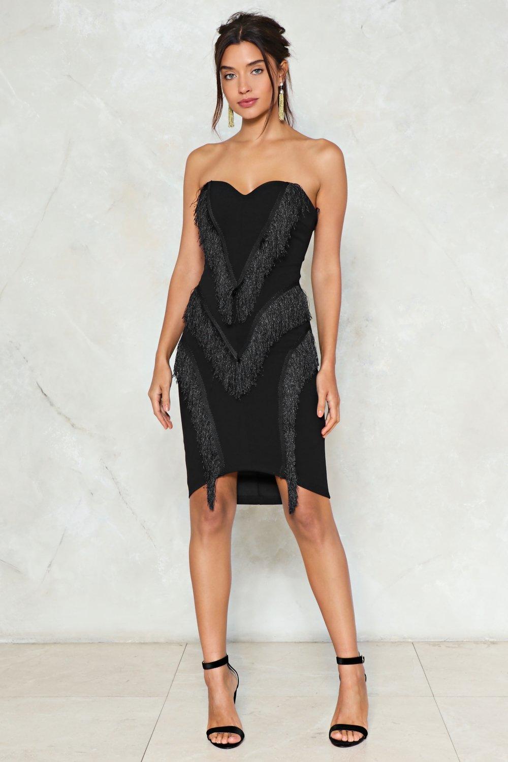 nasty gal fringe dress