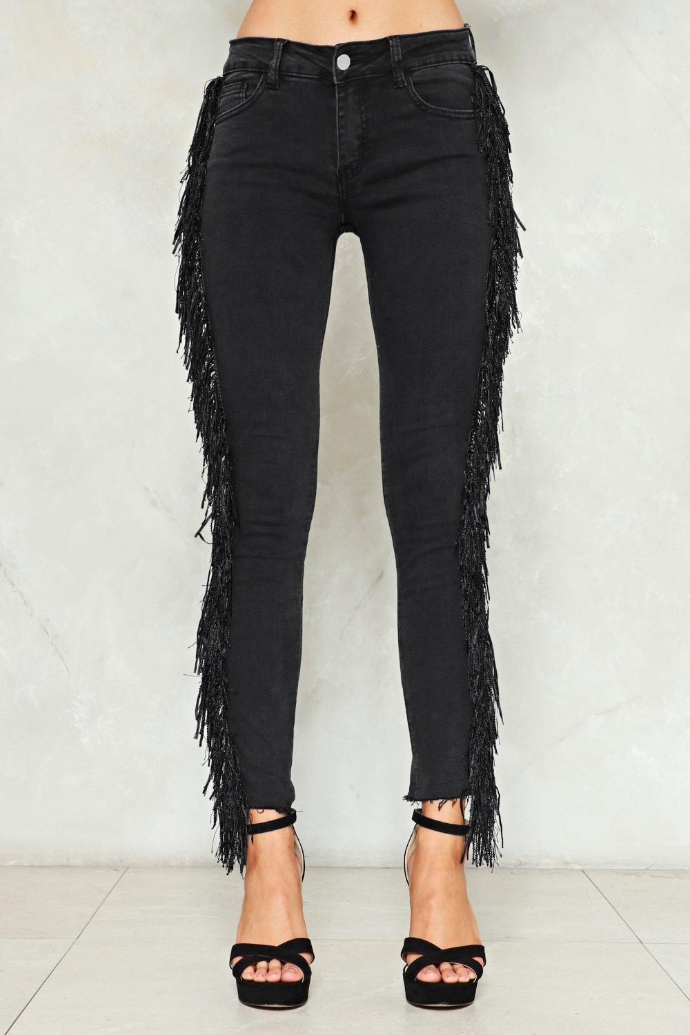 fringe jeans