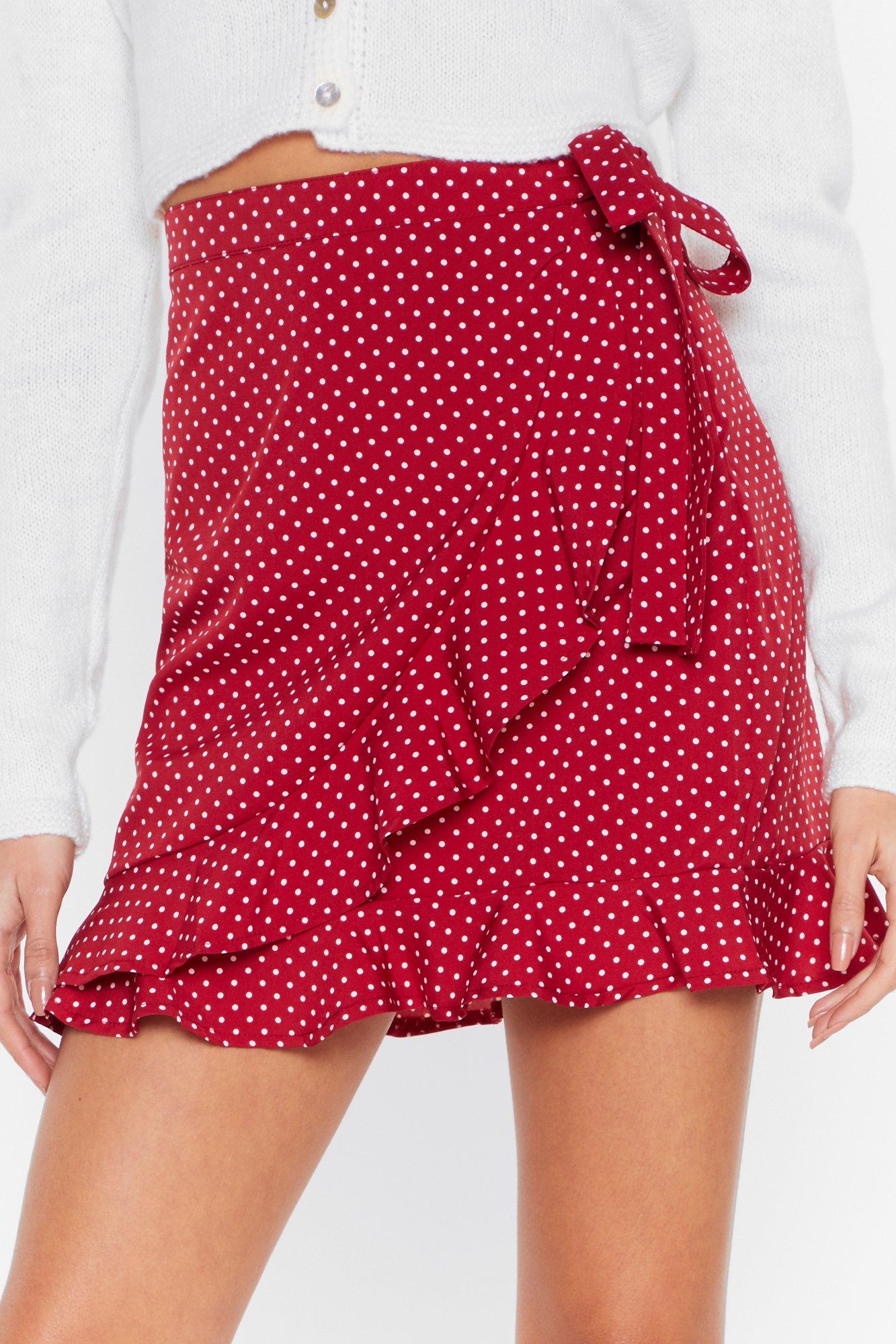dot wrap skirt
