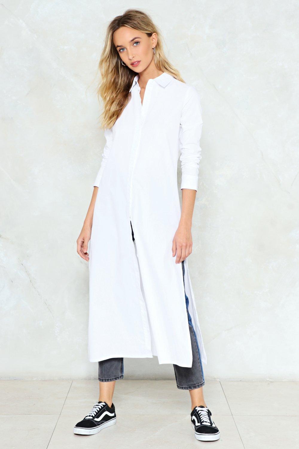 maxi shirt with slits on both sides