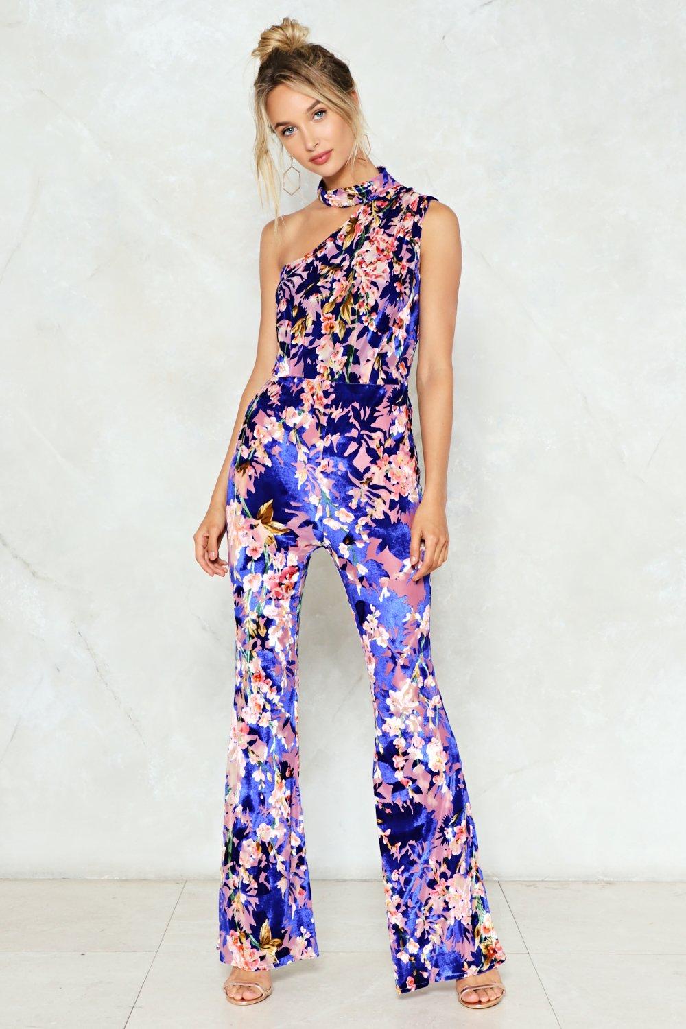 nasty gal velvet jumpsuit