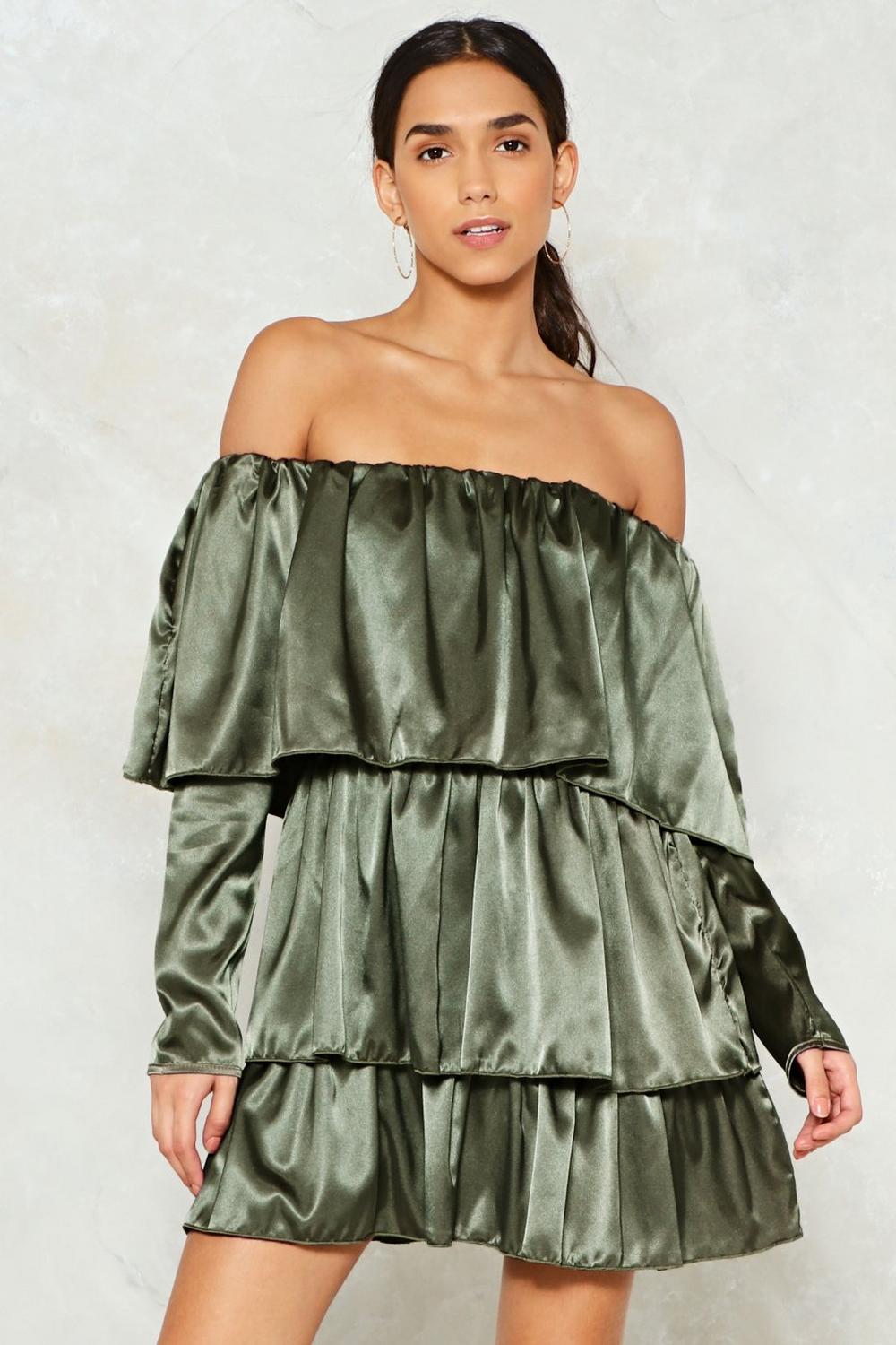 satin mini dress