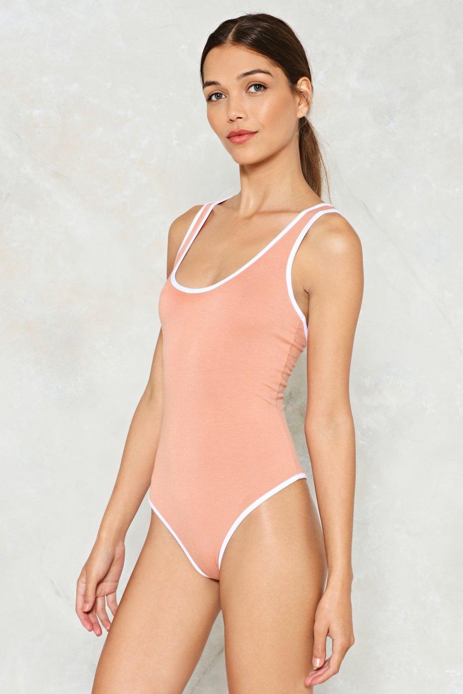 peach bodysuit