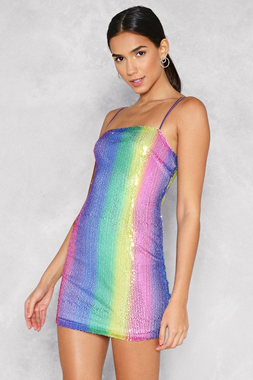 colorful sequin dress