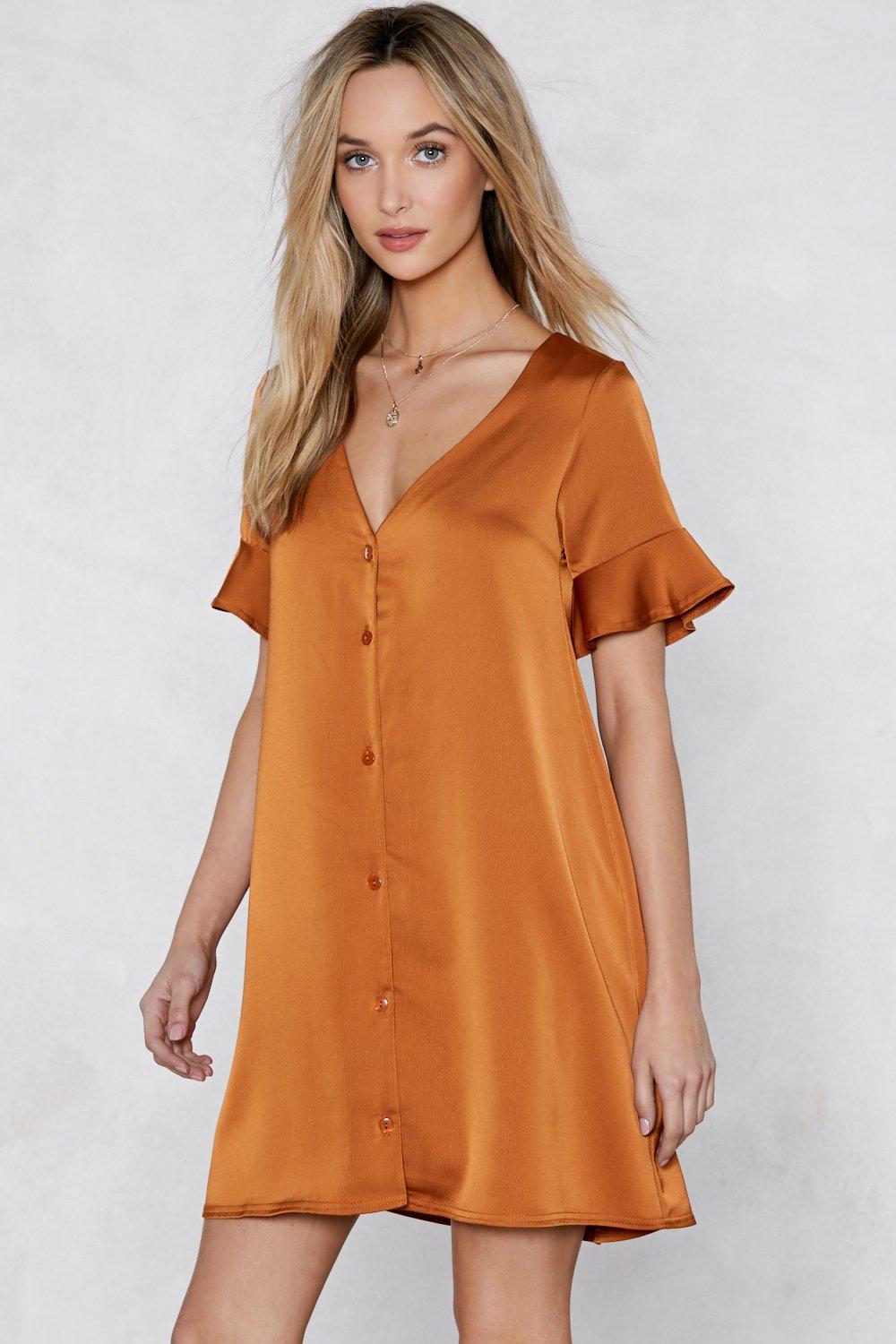 nasty gal orange dress