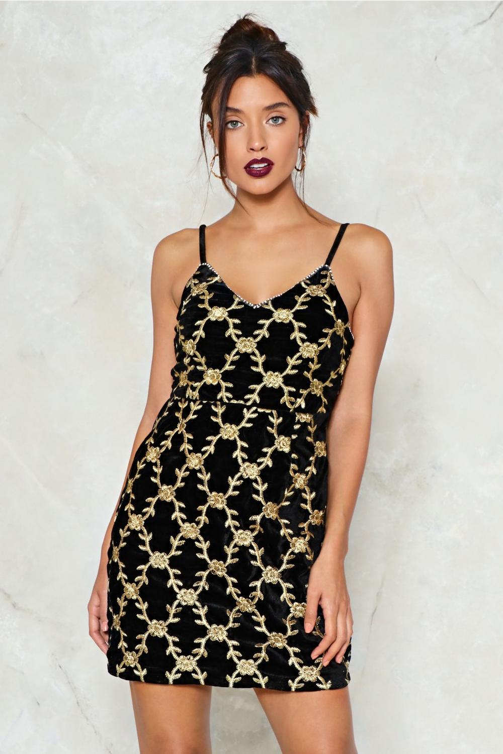 Black and Gold Dress