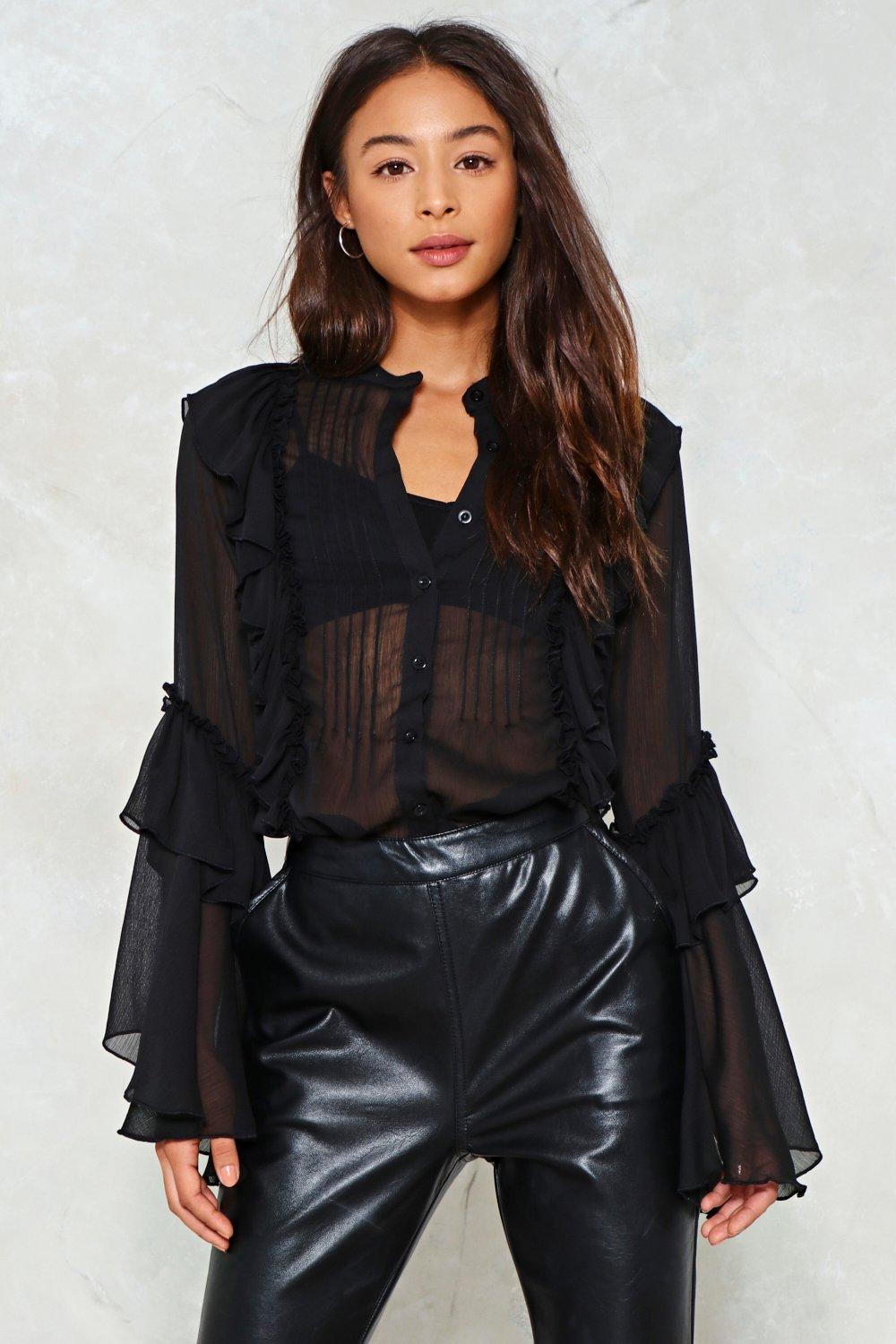 nasty gal sheer top