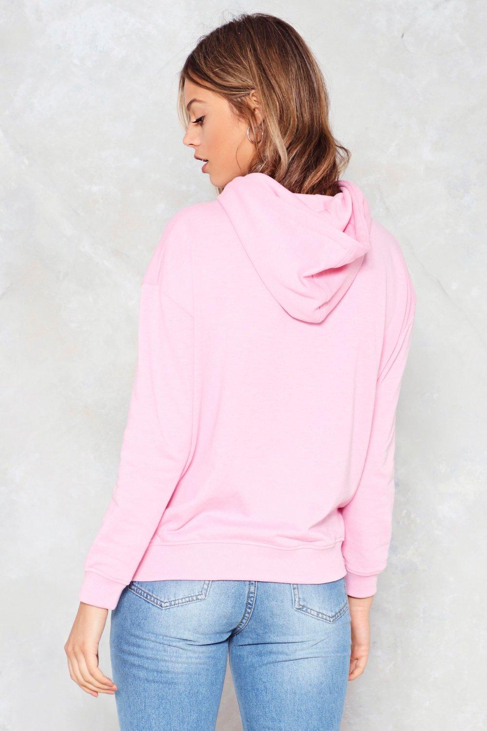 baby pink oversized hoodie