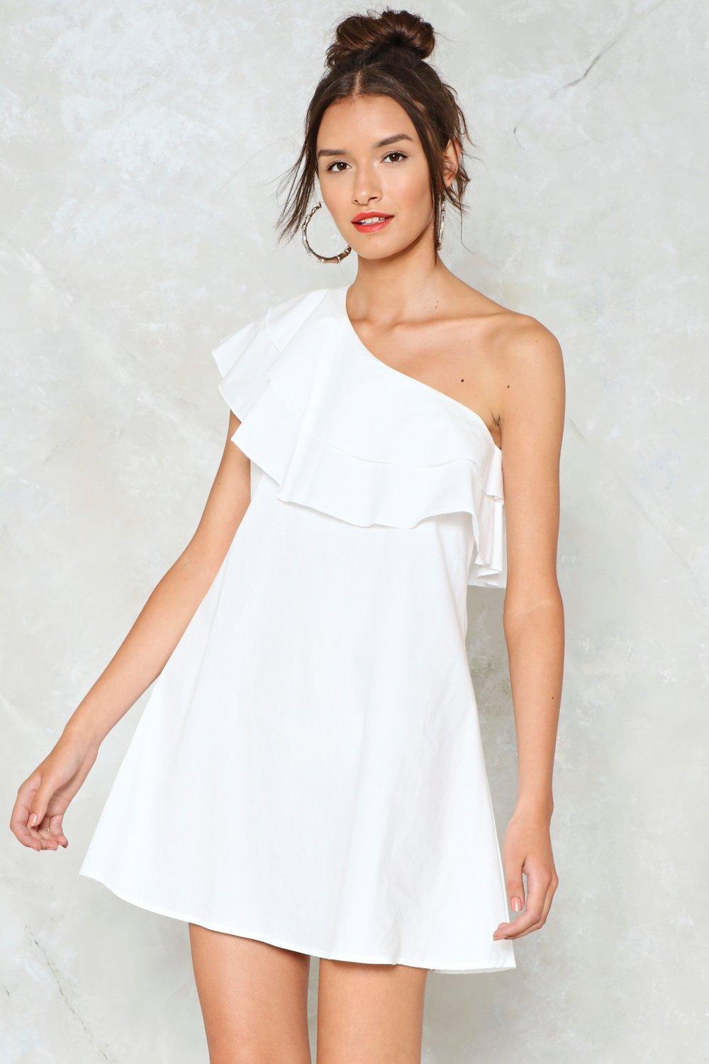White One Shoulder Dress
