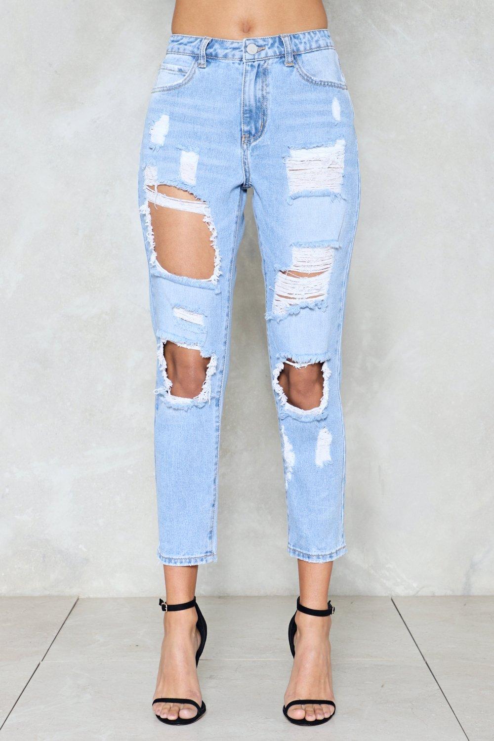 loose distressed jeans