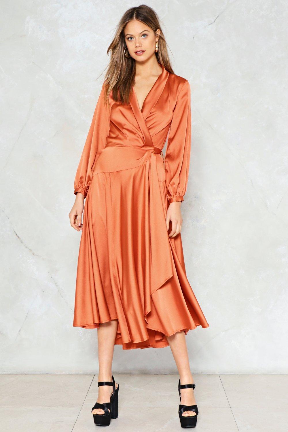 nasty gal satin dress