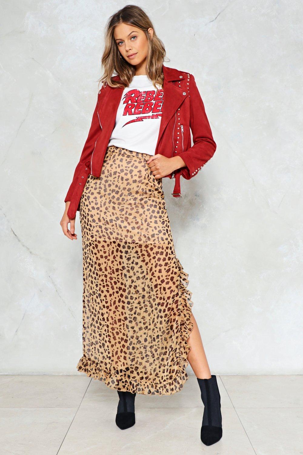 cheetah skirt xl