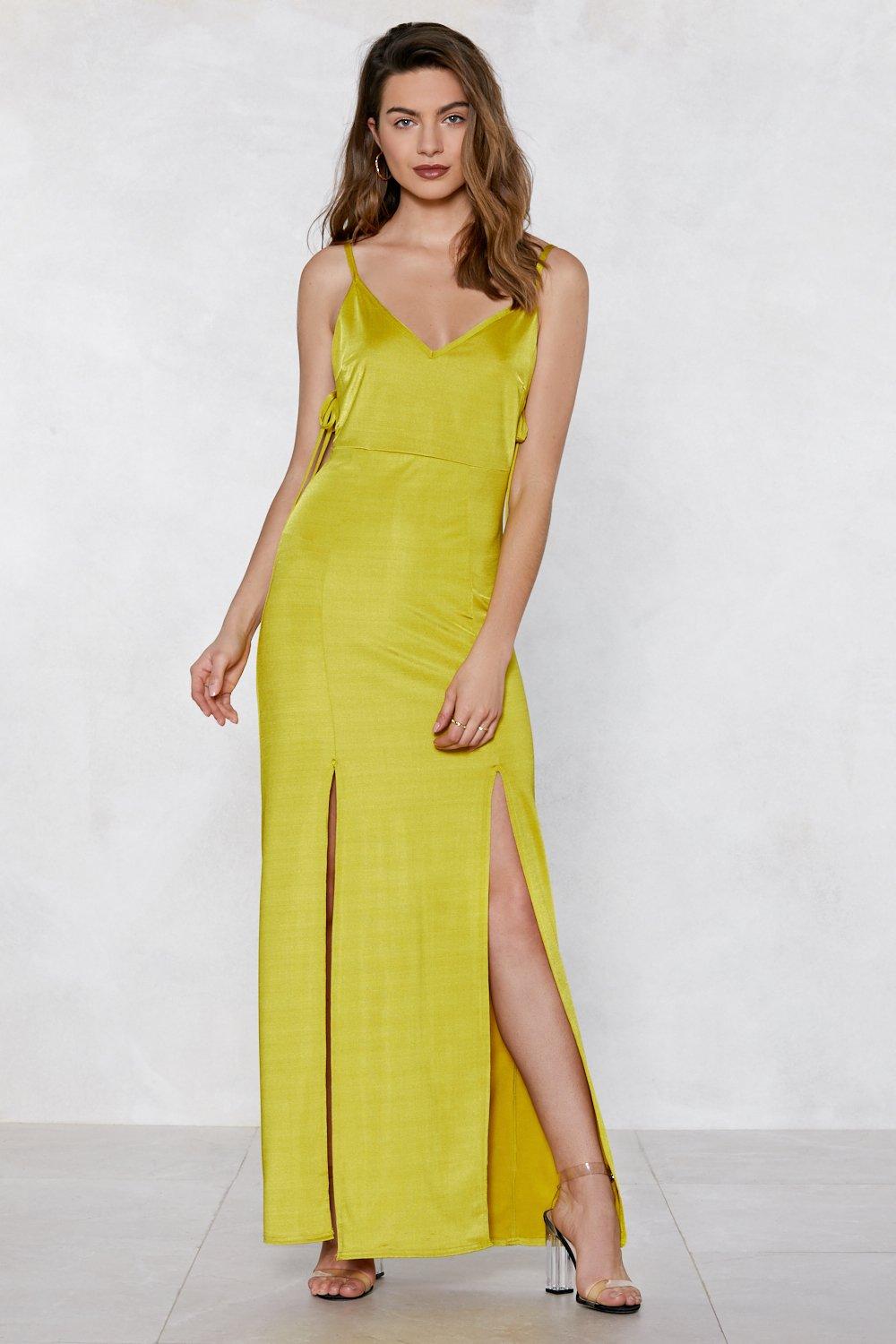 nasty gal yellow dress