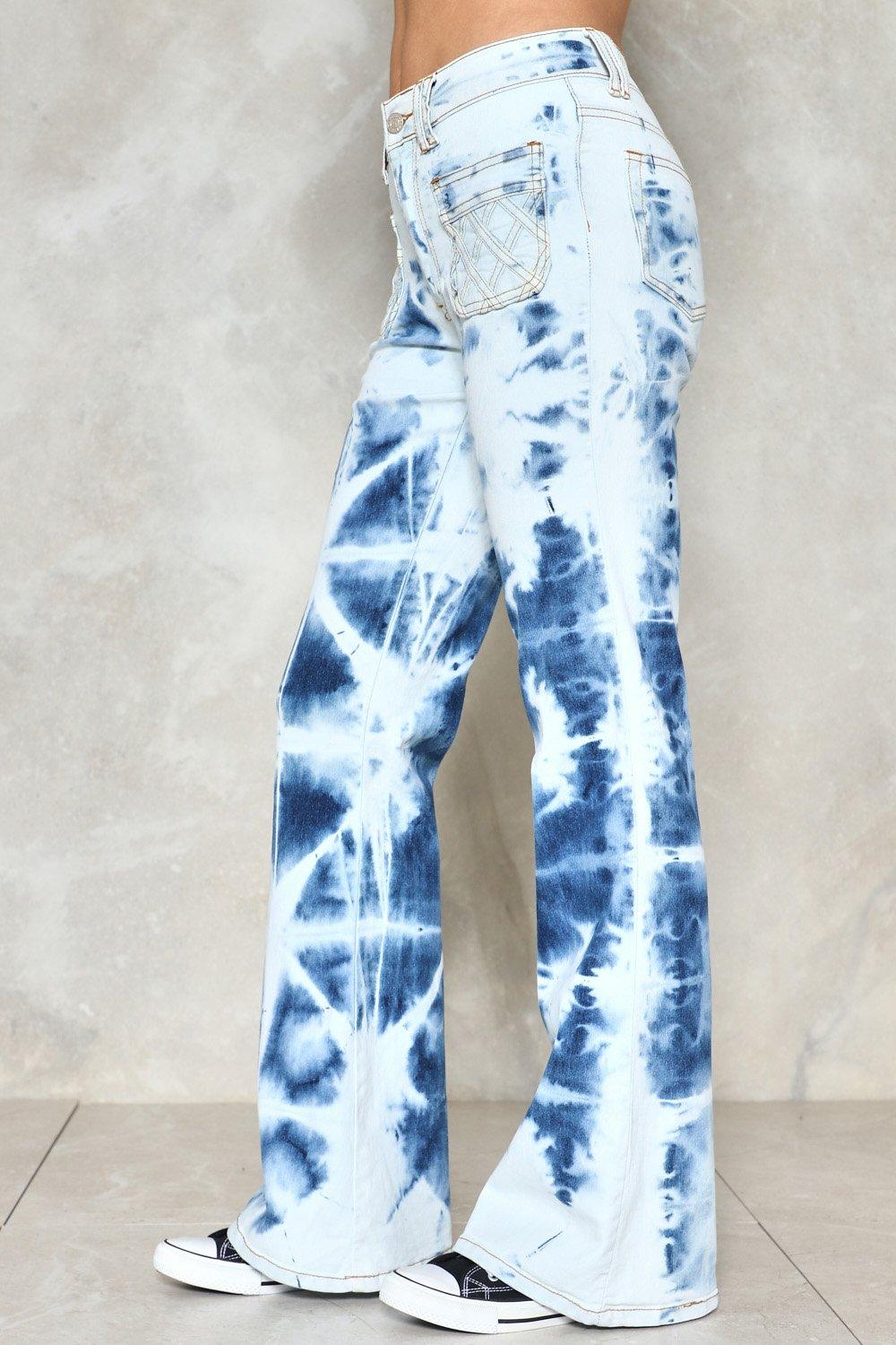 blue tie dye jeans