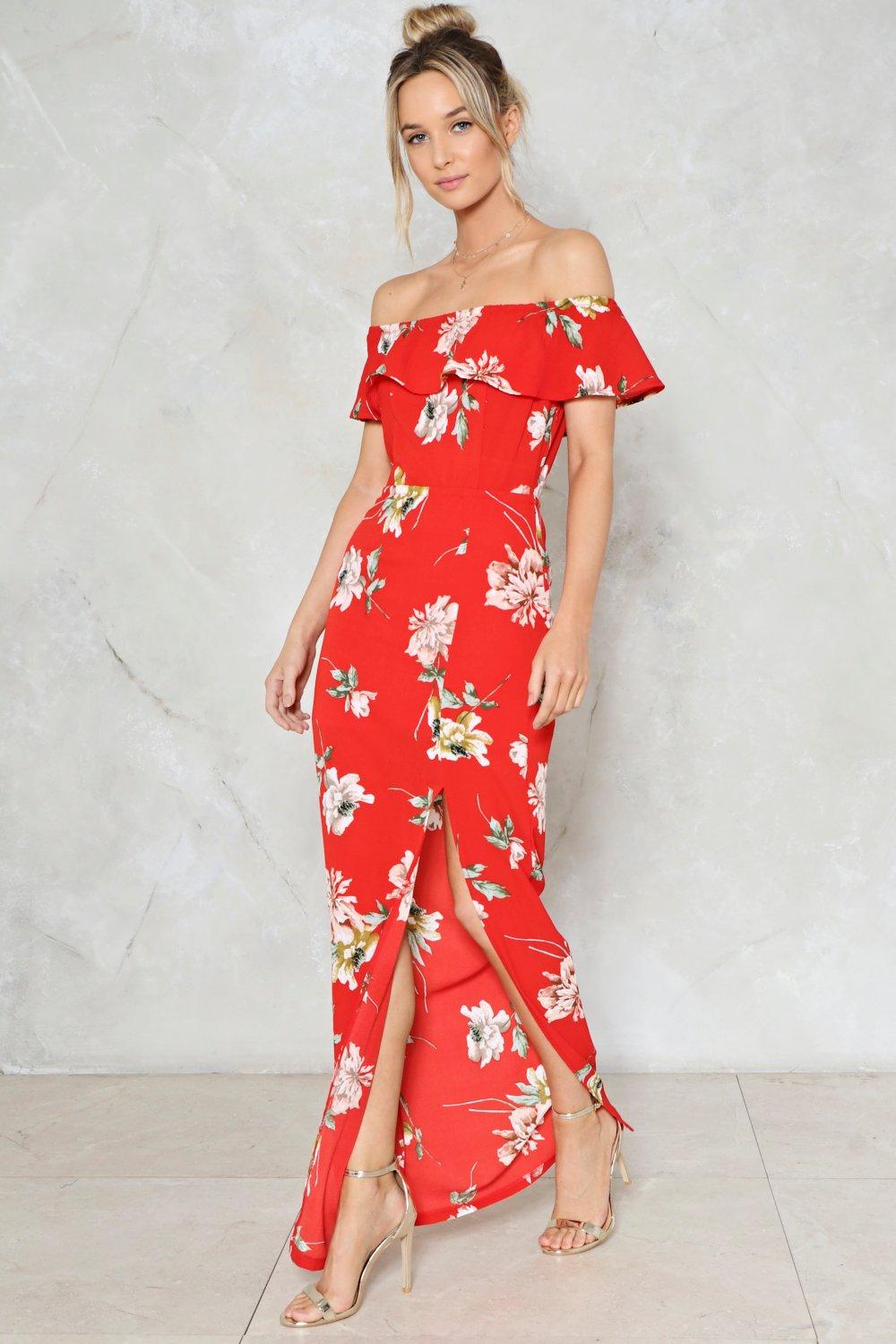 a floral dress