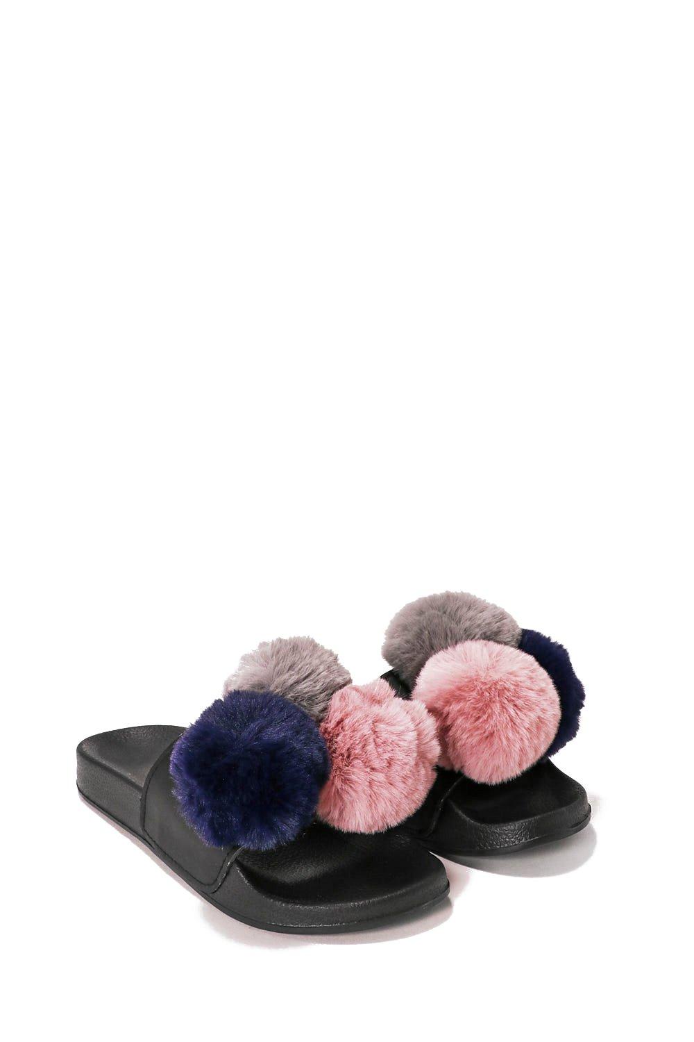 pom pom slippers asda