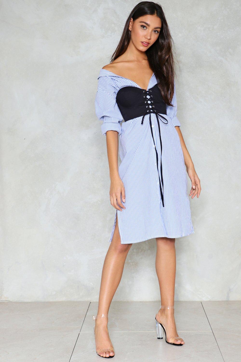 corset shirt dress