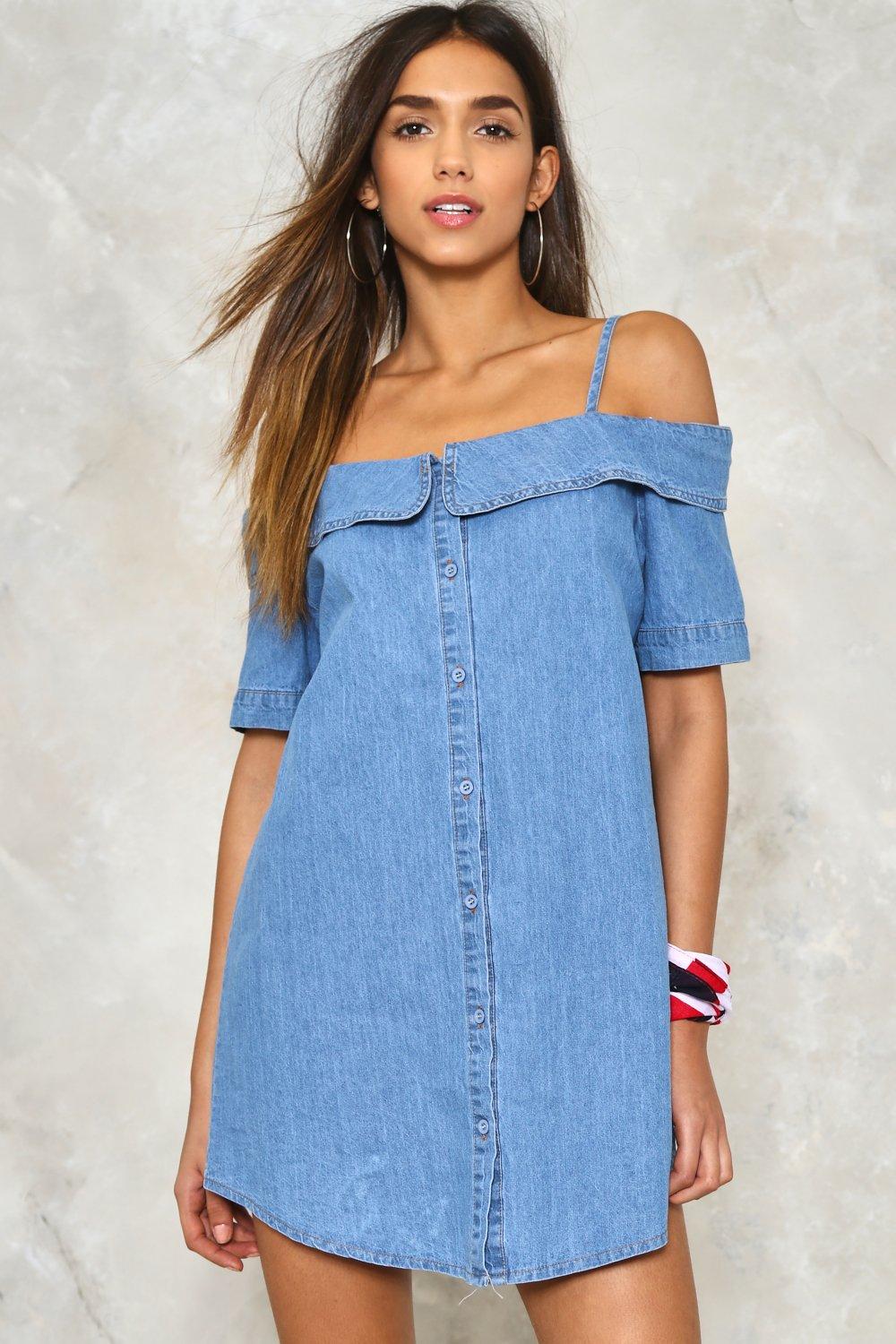 nasty gal denim dress