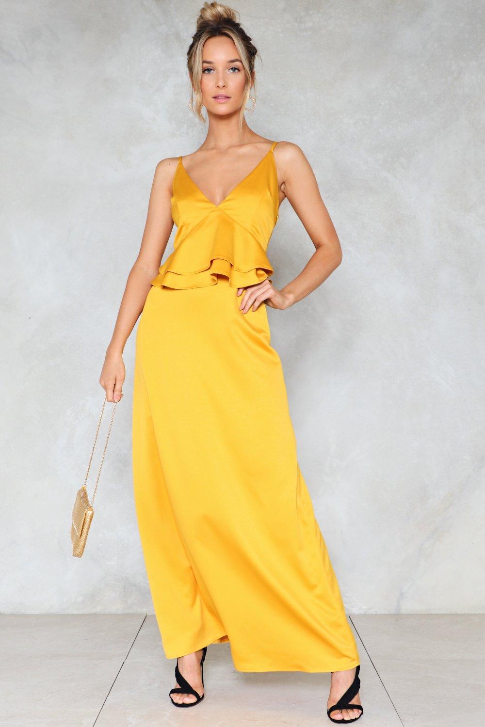 thick satin dress