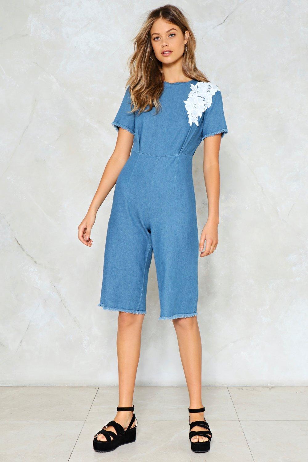 denim jumpsuit nasty gal