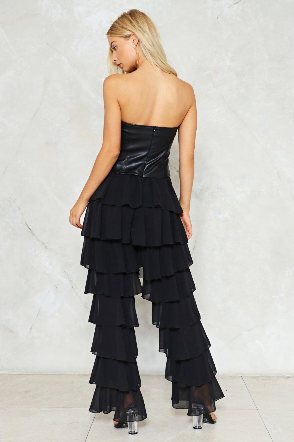 tiered ruffle jumpsuit