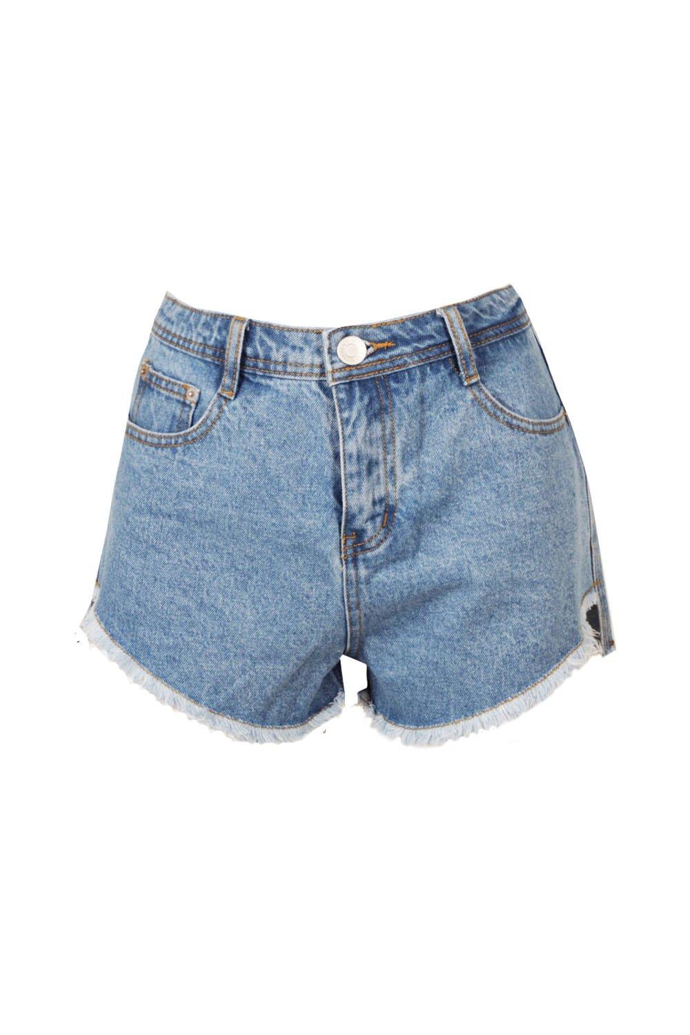 tassel jean shorts