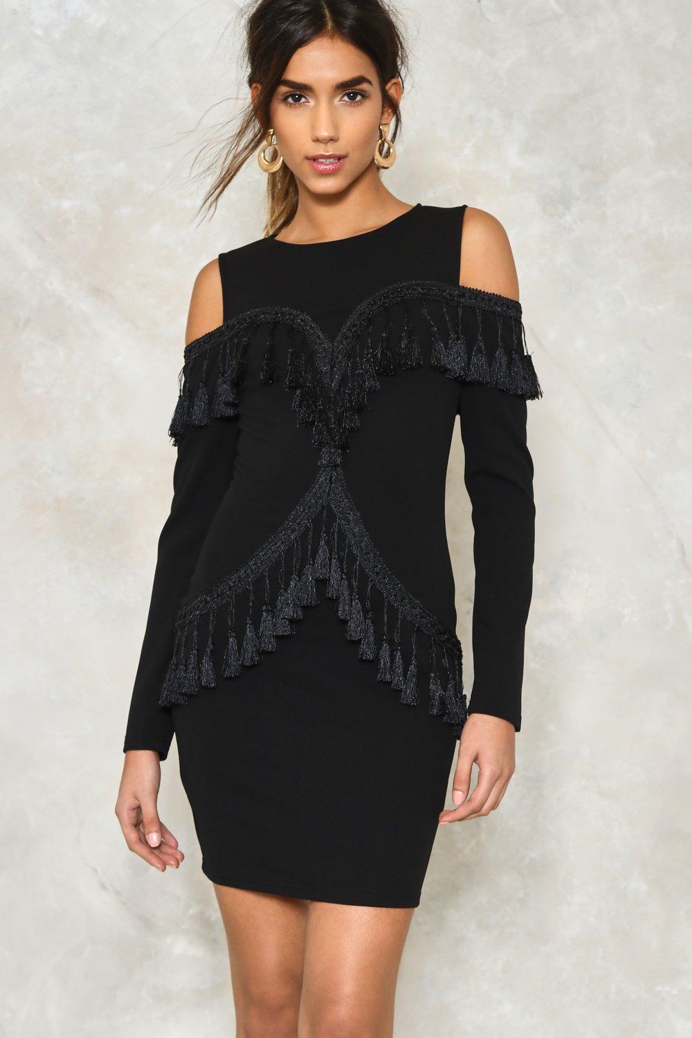 Black Tassel Dress