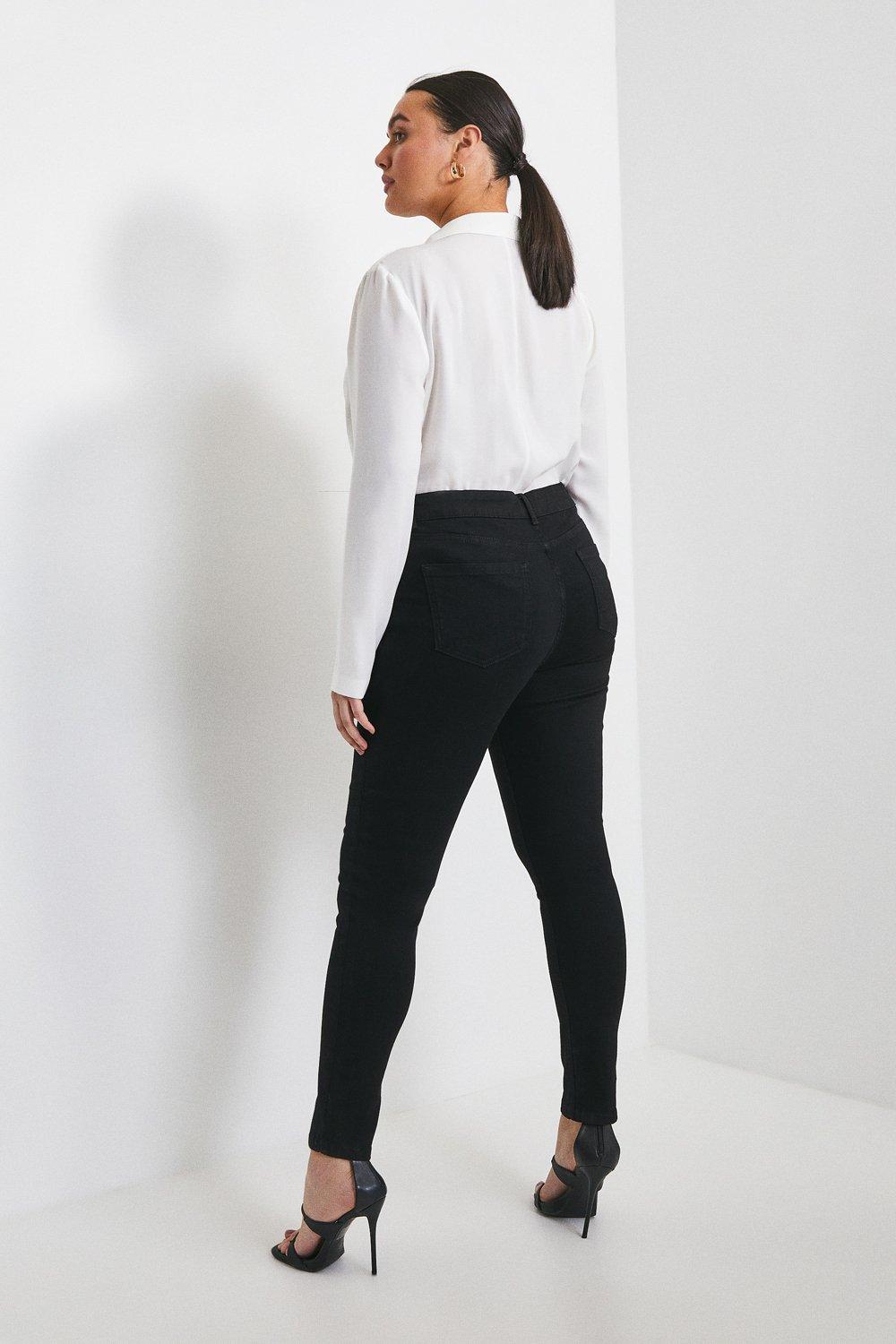 black skinny dress pants plus size