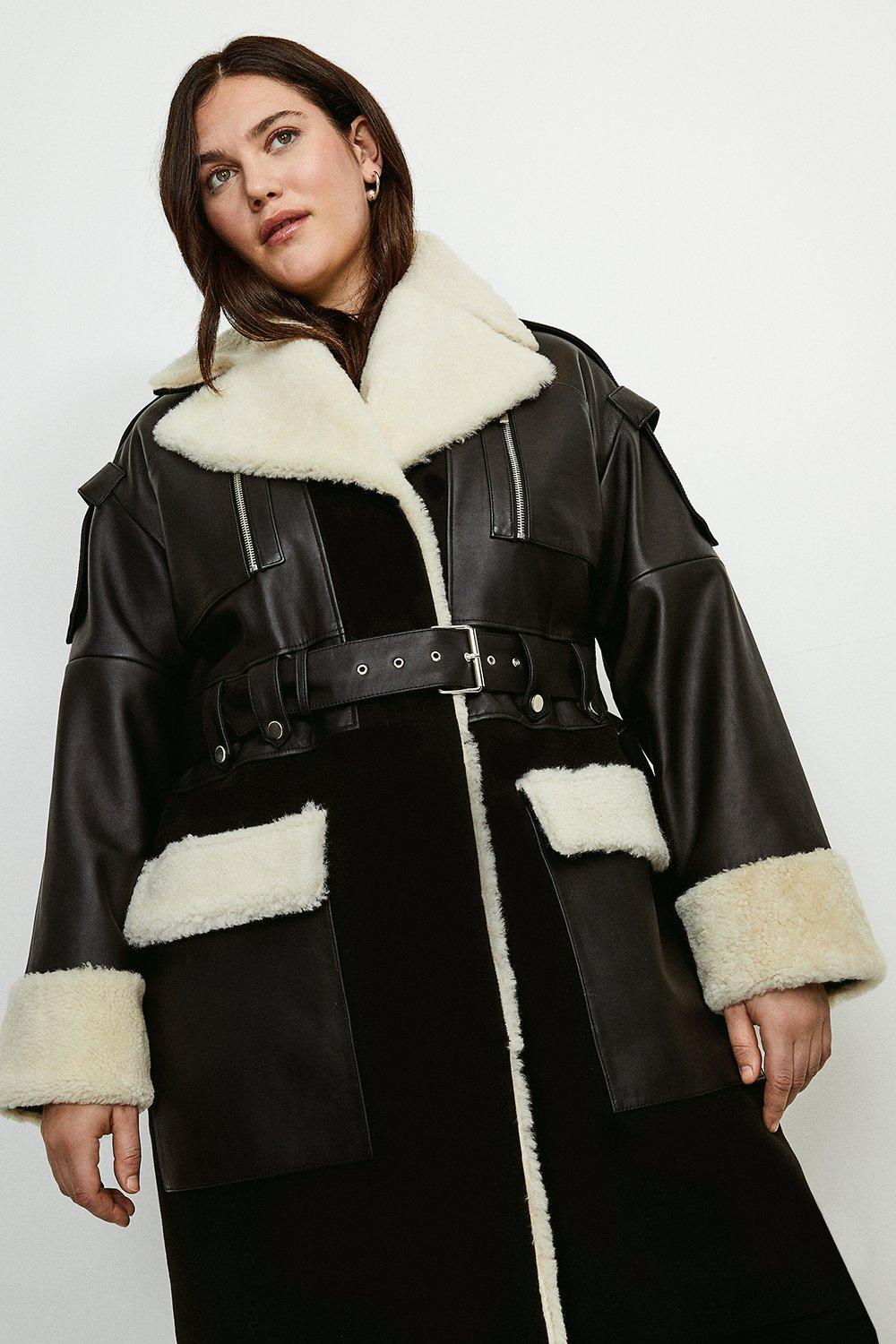 karen millen shearling jacket